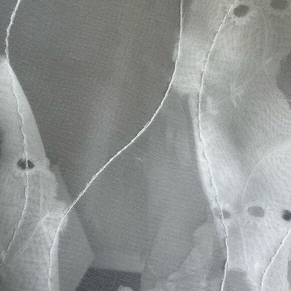 Y2K White Sheer Deconstructed Hoodie Long Sleeve Top - Picture 11 of 12